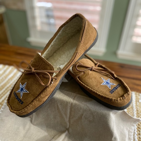 FOCO Dallas Cowboy’s Moccasin Slippers / Size Large = 11-12 size - Picture 6 of 9